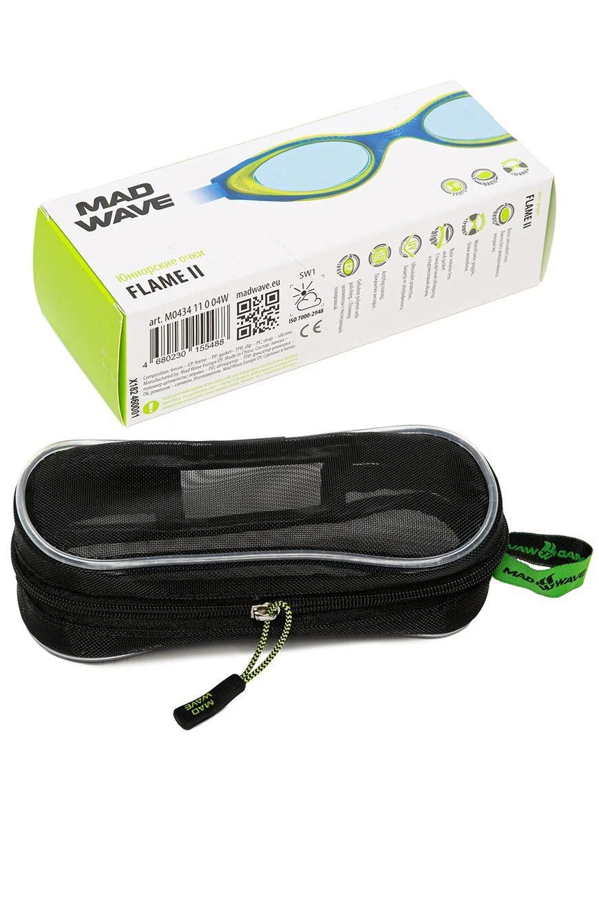 Mad Wave Yüzme Gözlüğü Flame II junior, One size