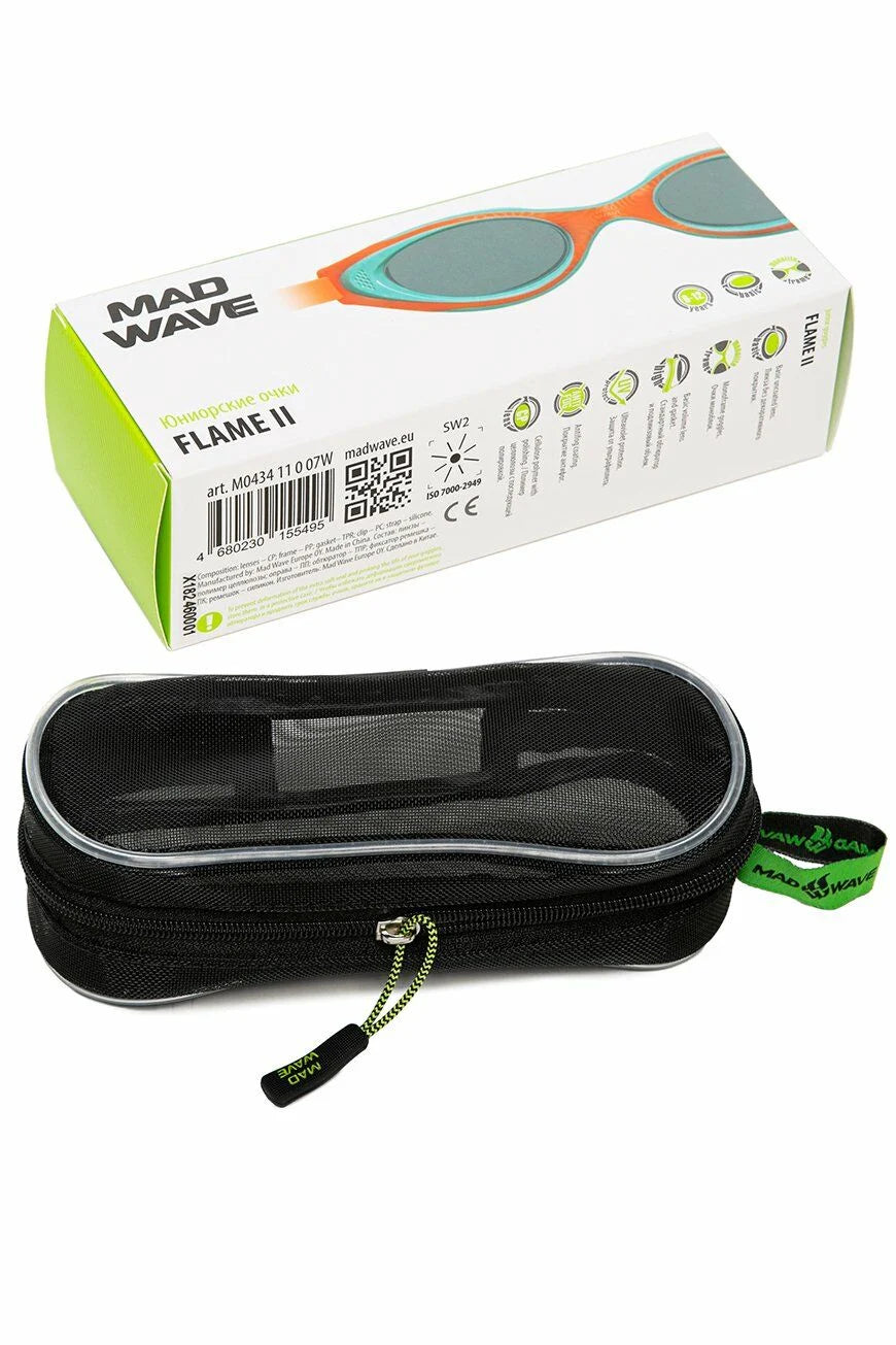 Mad Wave Yüzme Gözlüğü Flame II junior, One size
