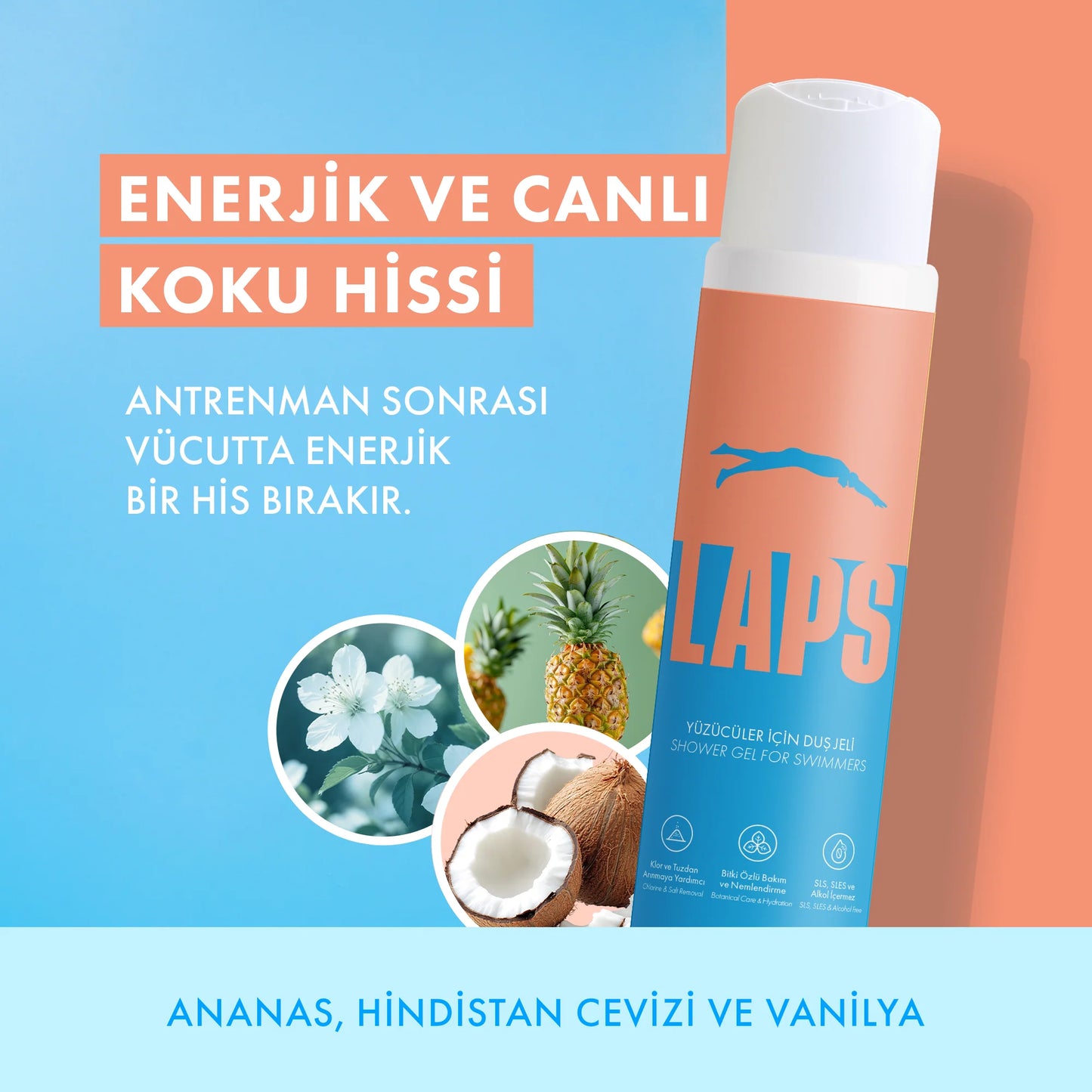 LAPS Yüzücüler için Duş Jeli