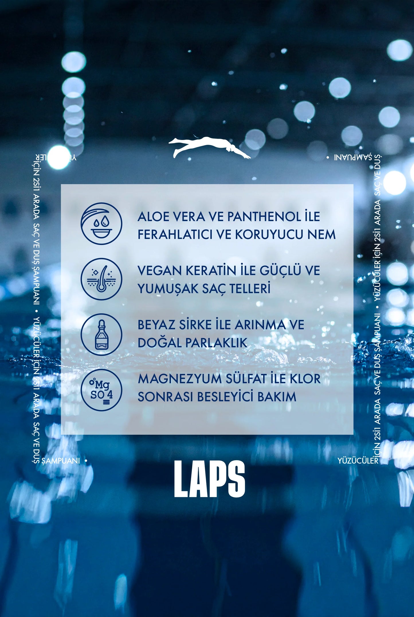 LAPS Yüzücüler için Saç ve Vücut Şampuanı